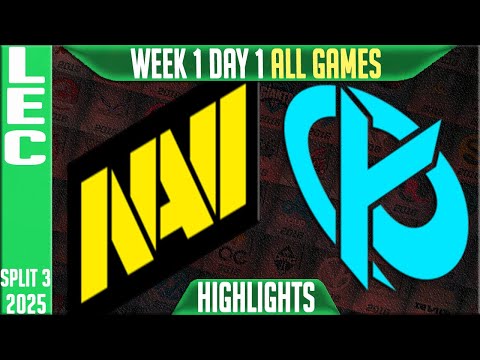 NAVI vs KC ALL GAMES Highlights | LEC W1D1 Split 3 | NAVI vs Karmine Corp