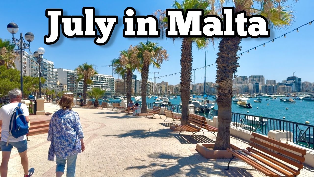 Malta in July - Live walk in Sliema 01.07.2025