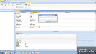 MS Access//Table//How to create table in table design?