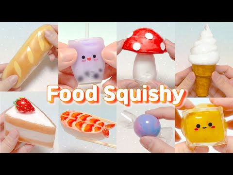 Food Squishy🥖🧋🍄🍦🍰🍣🍬🟨DIY with Nano Tape Compilation✨Part2✨음식 말랑이 모아보기 2탄