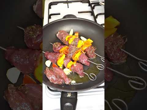 Easter dinner lamb pepper skewer with creamy polenta #shorts_video