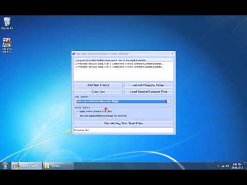 Add Data, Text & Characters To Files Software