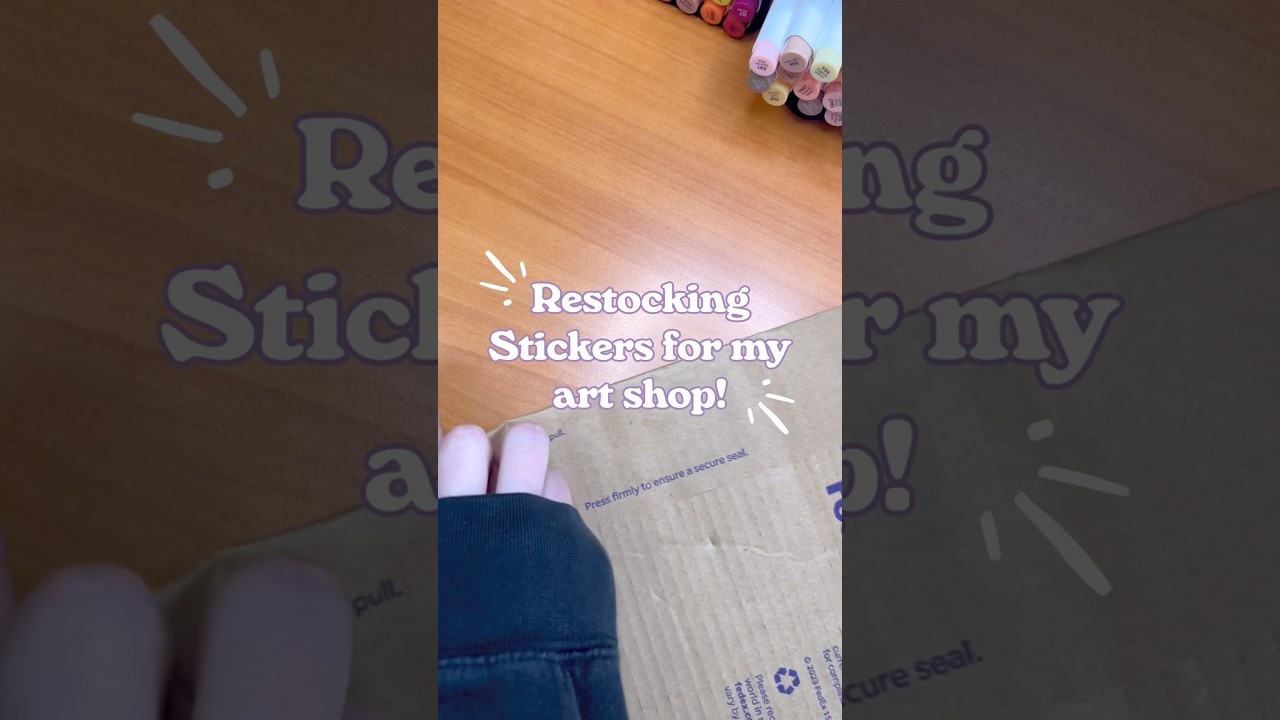 Restocking stickers for my art business! #art #stickers #smallbusiness
