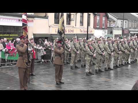 1st Battalion Royal Welsh in Bargoed