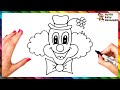 How To Draw A Clown Step By Step Clown Drawing Easy