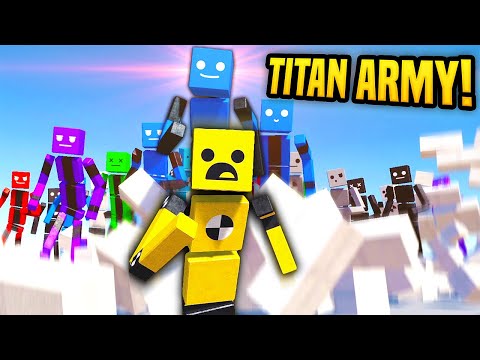 RUNNING FROM TITAN RAGDOLL ARMY - Fun With Ragdolls: The Game 2.0 (Funny Moments)