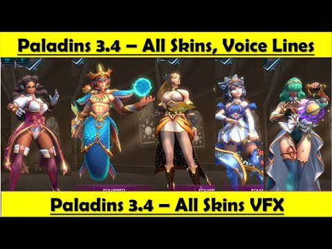 Paladins 3.4 Radiant Stars All Skins Voices Lines and VFX