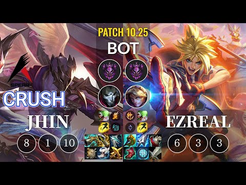 ASP Crush Jhin vs Ezreal Bot - KR Patch 10.25