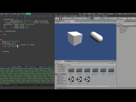 TidalCycles 0.8 + Unity 3D 5.4