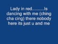 Lady in red Lyrics 