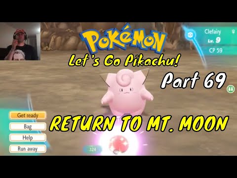 Pokemon Let's Go Pikachu! Part 69 - Return to Cerulean City Via Mt. Moon | BmanPwnz Games