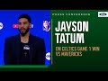 POSTGAME PRESS CONFERENCE: Jayson Tatum after crushing Mavericks in Game 1 of NBA Finals