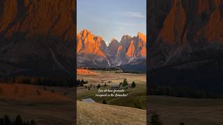 Download lagu Most magical sunset at 📍Alpe Di Siusi in the Dolomites 🇮🇹 #travel #europetravel #dolomites mp3