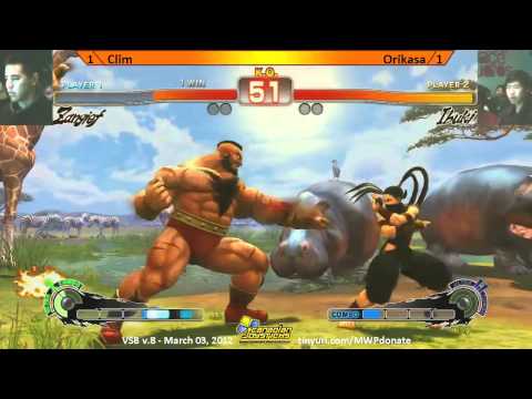 Clim vs Orikasa (Losers Finals) - SSF4AE Singles - Vancover Street Battle 8