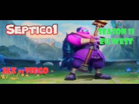 Jax vs Viego Top Gameplay in Season 11 EU West GrandMaster Master Septico1 League of Legends 1000+