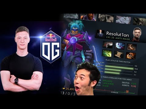 Resolut1on anti mage double rampage OG VS Mid Or Feed ROG DreamLeague season 8