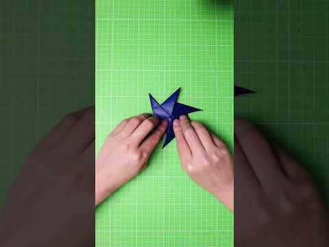 6-Point Shuriken (Ninja Star) with ONLY 2 FOLDS! | How to Make Origami Tutorial