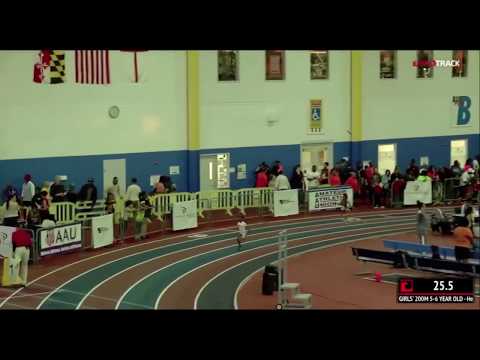 2018 AAU Indoor National Championship: 5-6 year old 200m Prelim Heat 2