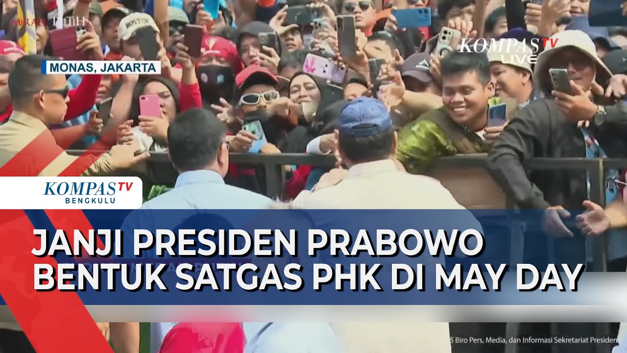 Janji Presiden Prabowo Bentuk Satgas PHK di May Day 2025