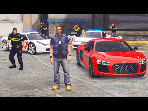 NEDERLANDSE POLITIE FERRARI vs MIJN AUDI R8! - GTA 5 Politie en boefje