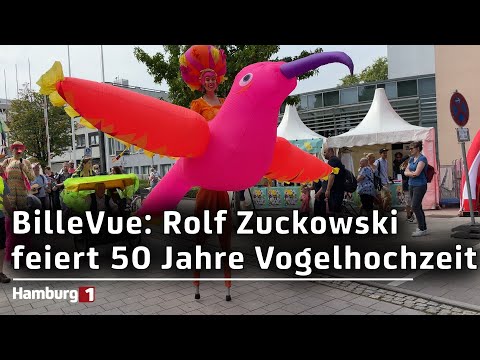Stadtteilfest BilleVue: Rolf Zuckowski und seine bunte Volgelschar zieht durch Billstedt