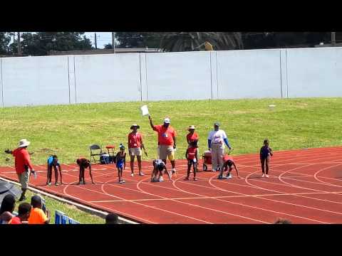 2015 USATF Gulf Association 9-10 Girls 100 Meter Dash Heat 5 Prelims 6/12/15