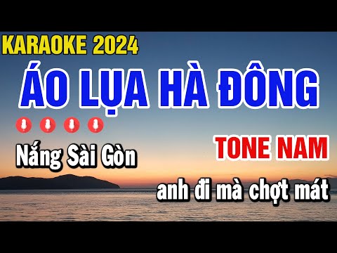 Áo Lụa Hà Đông Karaoke Tone Nam Nhạc Sống | Minh Nhật