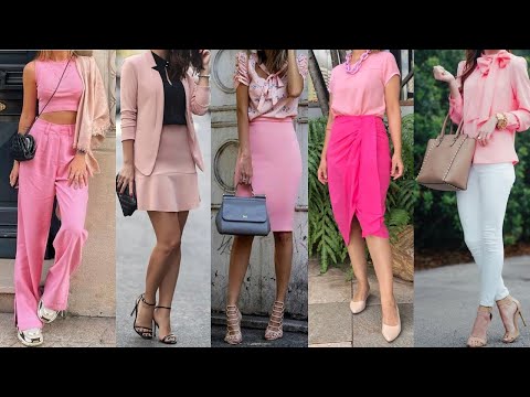 ATUENDOS FEMENINOS SENCILLOS Y ELEGANTES COMBINANDO EL COLOR ROSA
