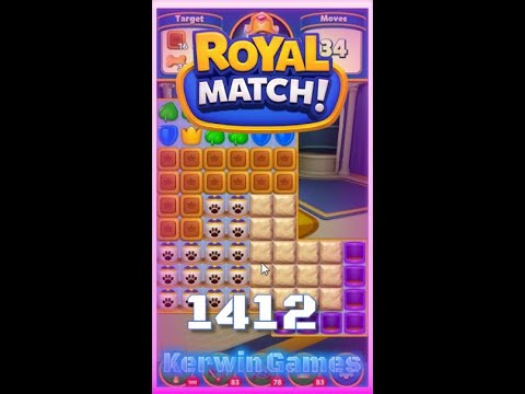 Royal Match Level 1412 - No Boosters Gameplay
