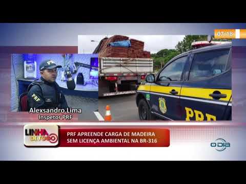 LINHA DE FOGO 08 01 2020 PRF APREENDE CARGA DE MADEIRA ILEGAL NA BR-316