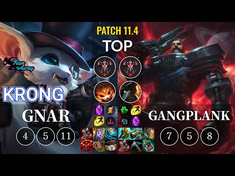 RNW KronG Gnar vs Gangplank Top - KR Patch 11.4