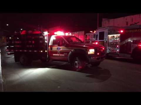 FDNY PURPLE K E-33 TAKING UP FROM A REFINERY FUEL SPILL ON APOLLO STREET IN GREENPOINT, BROOKLYN.