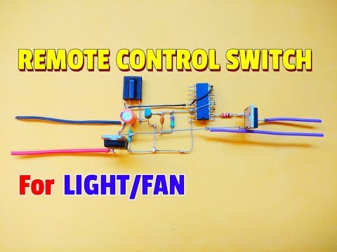Remote Control Switch For Light/Fan..Simple Remote Switch Circuit For ON/OFF Light/Fan By Remote...