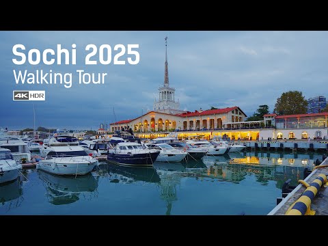 Sochi Russia October 2025. Walking tour 4K HDR