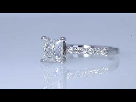 1.30CT Colorless Princess Diamond Engagement Ring GIA F/VS1 Cert/Appr $13K $4995