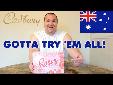 American's First Time Trying Australian Cadbury's Roses Chocolates