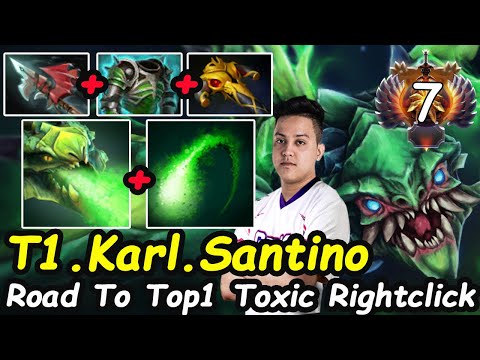 T1 Karl Santino [Viper] MIDLANE Road to Top1 INSANE RIGHT CLICK Poison Attack Dota 2 Pro gameplay