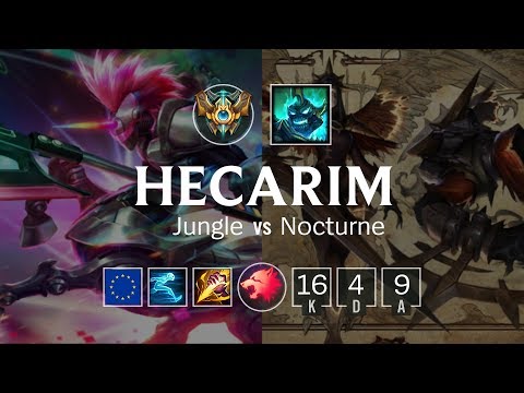 Hecarim Jungle vs Nocturne - EUW Challenger Patch 8.21