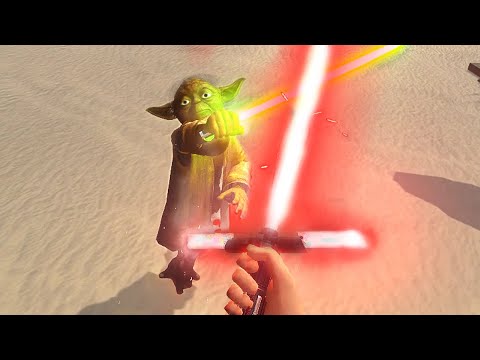 Fighting Yoda In VR Was A Mistake - Blade and Sorcery (Mods Funny Moments)