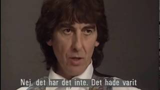 George Harrison reflecting about John Lennon - (circa 1990) video