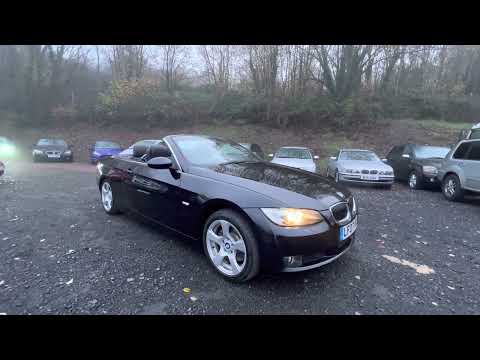 2007 BMW 325i convertible. E93 automatic virtual viewing and start-up. Petrol straight 6. Roof demo