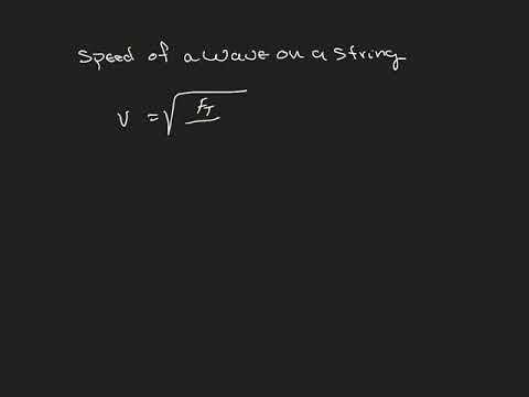 Wave Speed on a String