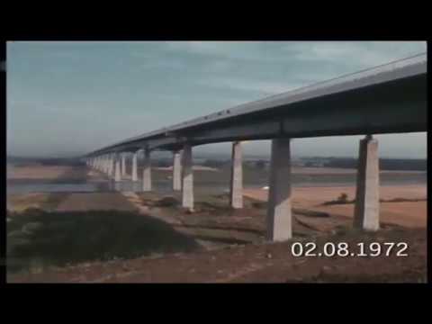 Impression vom Bau der Autobahn A7 in Schleswig Holstein 1967 - 1978