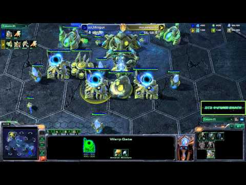 coLMinigun (P) vs mouzHasuObs (P) Game 1 - Starcraft 2 Ownage Commentary (#31)