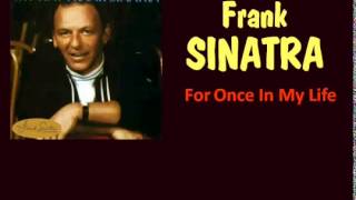 For Once In My Life Frank Sinatra Lyrics