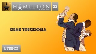 #22 Hamilton - Dear Theodosia [[VIDEO LYRICS]]