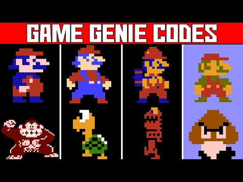 (4 NES Games In One Video)Donkey Kong, Mario Bros, Wrecking Crew, Super Mario Bros - Game Genie Code