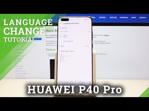 How to Change Language on Huawei P40 Pro - Language List