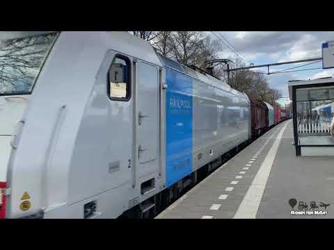 Lineas Railpool 186-454 Bombardier TRAXX at Borne -- 4K -- April 2021-- Netherlands