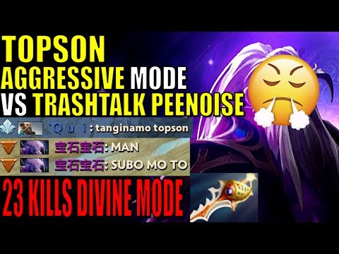 CRAZY FULL AGGRESSIVE MODE Topson vs Trashtalking Peenoise | Dota 2 7.23